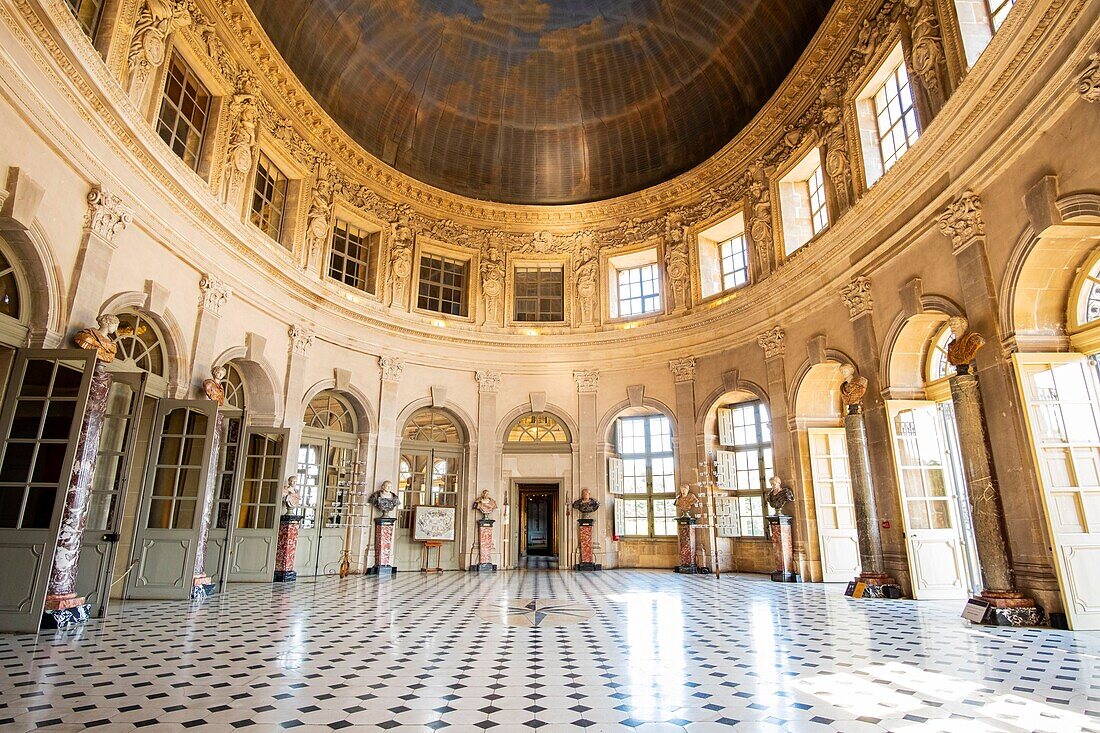 France, Seine et Marne, Maincy, the castle of Vaux le Vicomte, the room of the Guards or Salon Oval\n