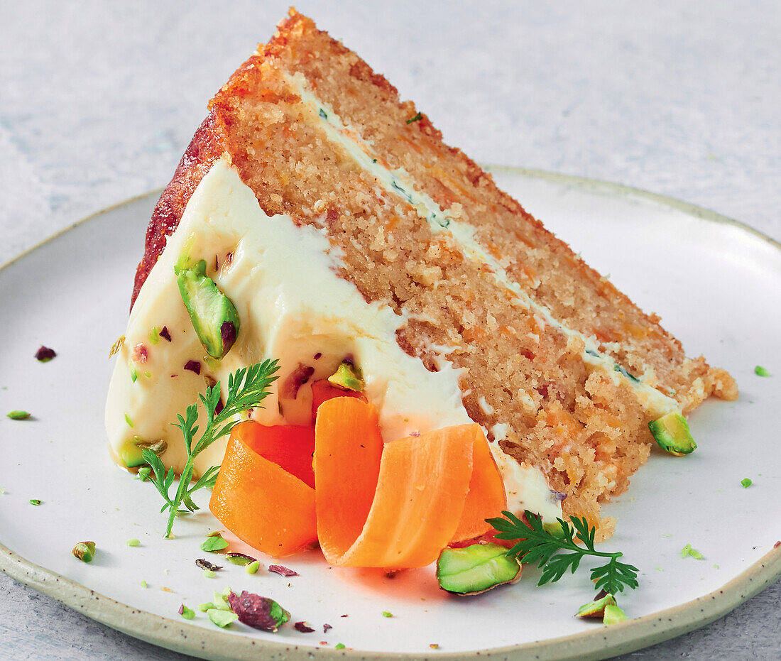 Carrot cake with sugar frosting