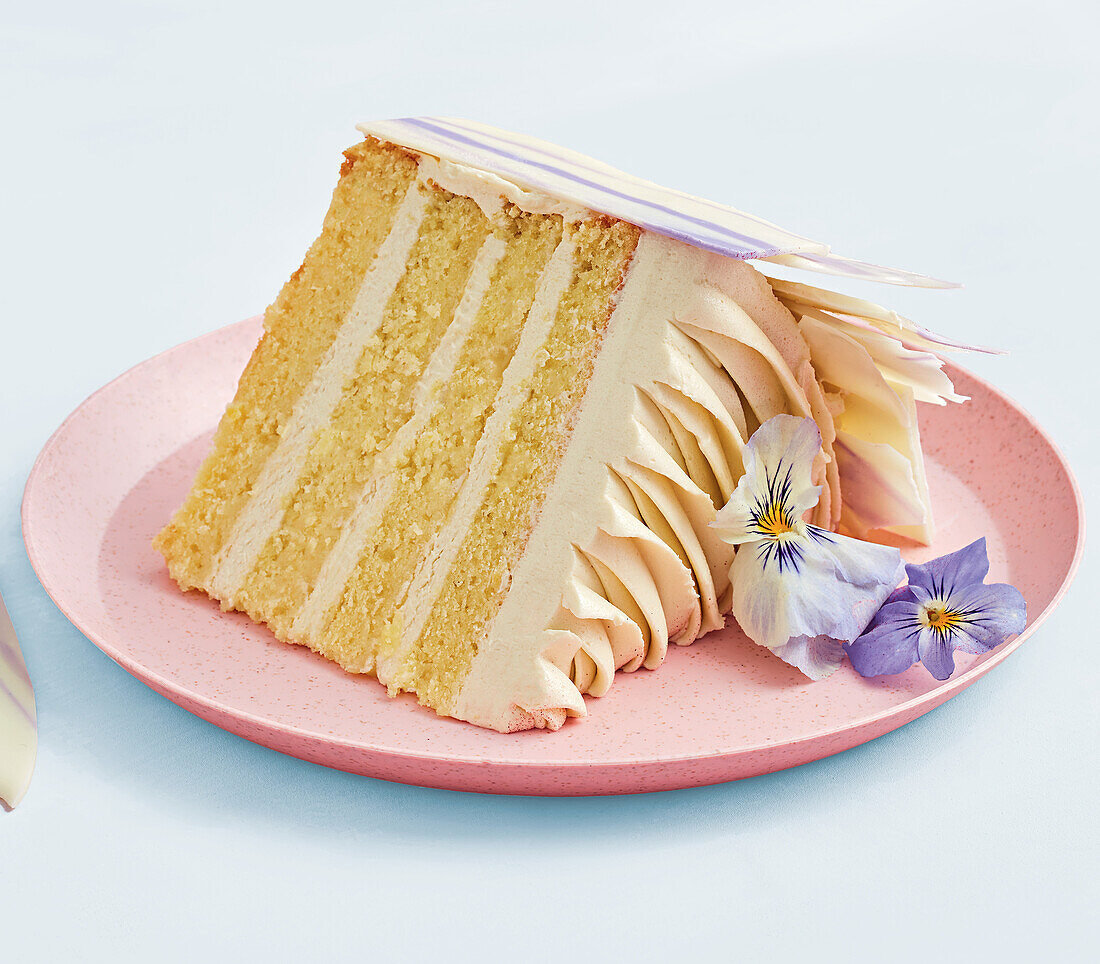 White chocolate and lemon cake