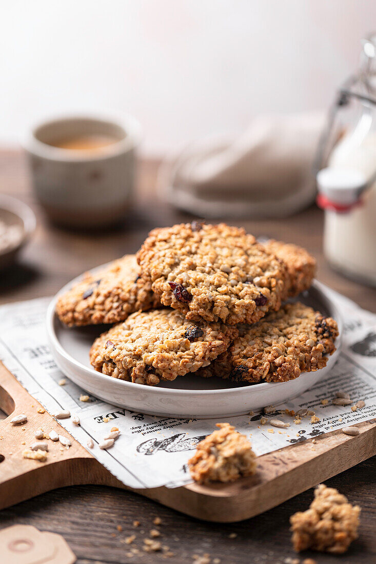 Cranberry oat cookies