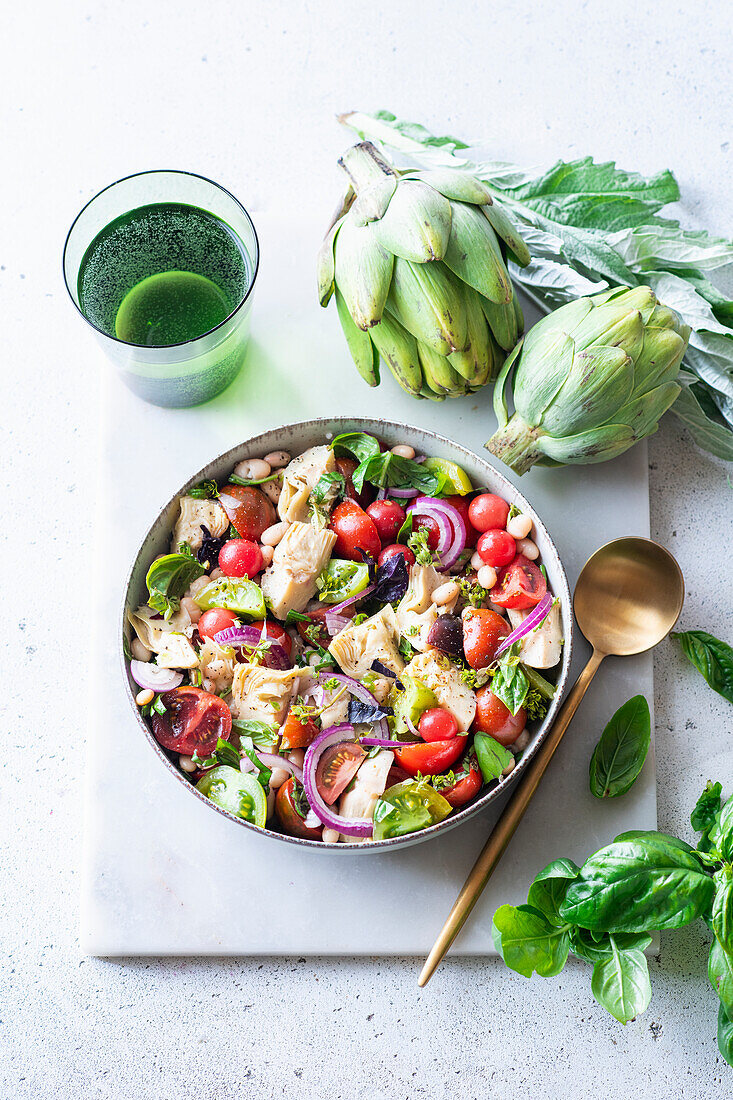 Mediterranean artichoke salad