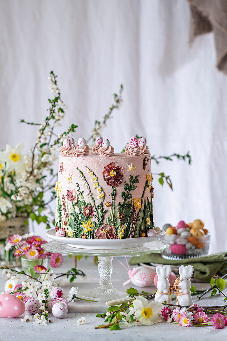 Buttercream cake for Easter