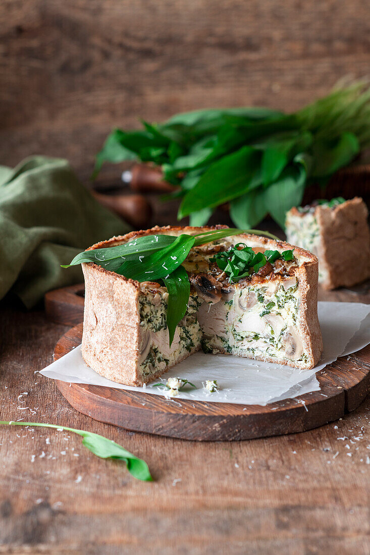 Bärlauch-Hähnchen-Pie