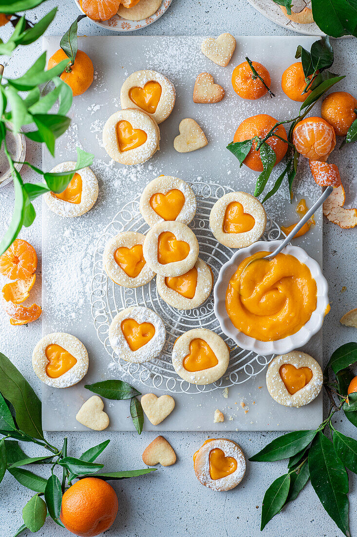 Clementine curd cookies