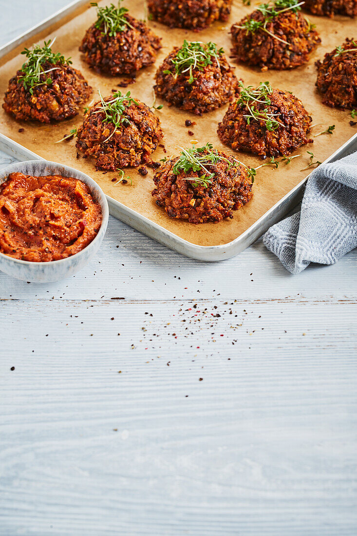 Vegan lentil and vegetable fritters