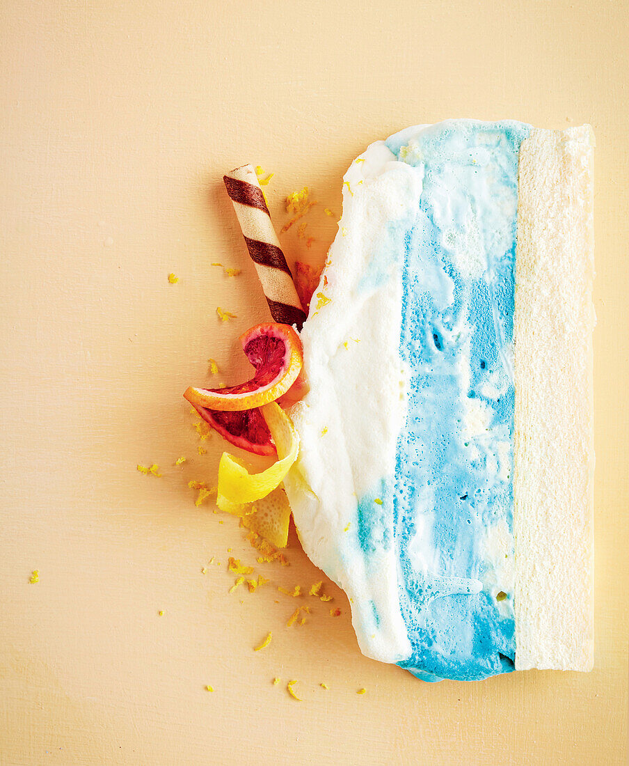 Blue Lagoon ice-cream cake