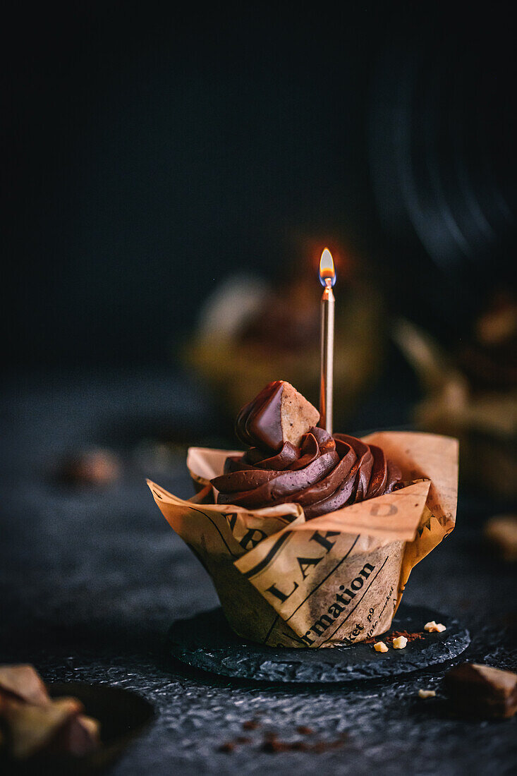 Chocolate spread muffins