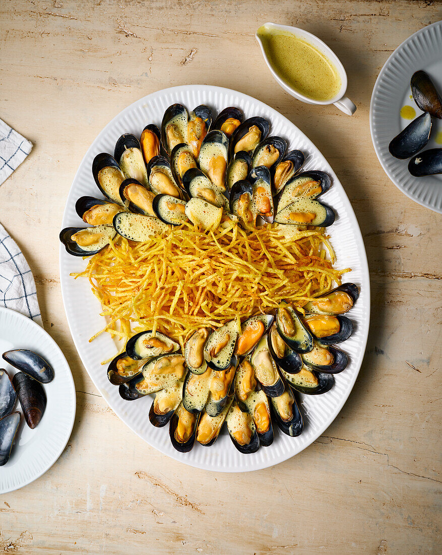 Moules frites (Muscheln mit Kartoffelstiften)