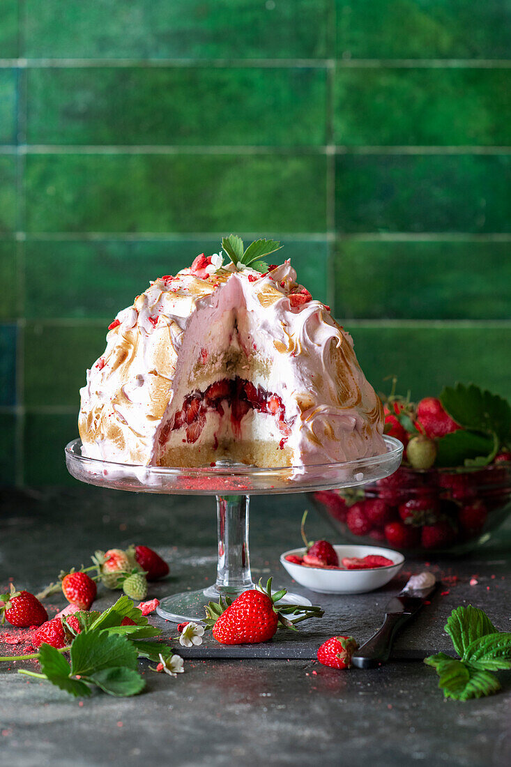 Strawberry Dome Cake