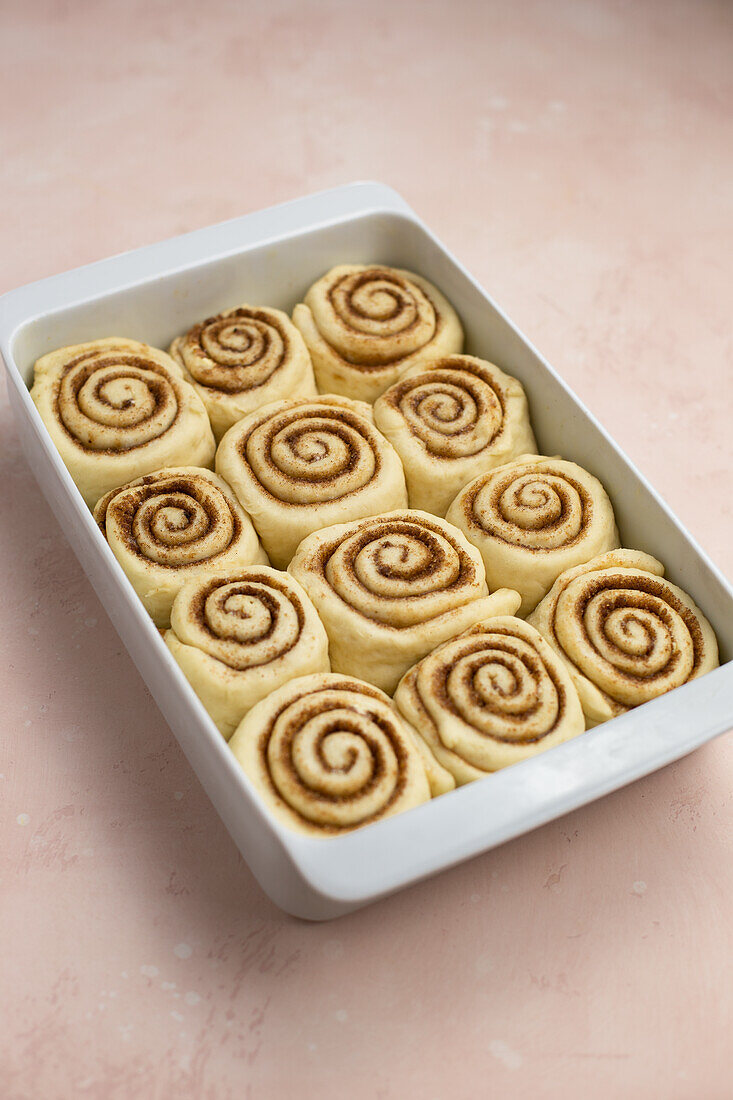 Unbaked chai cinnamon rolls