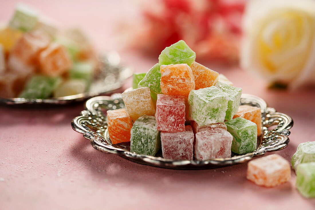 Turkish delights in various flavors