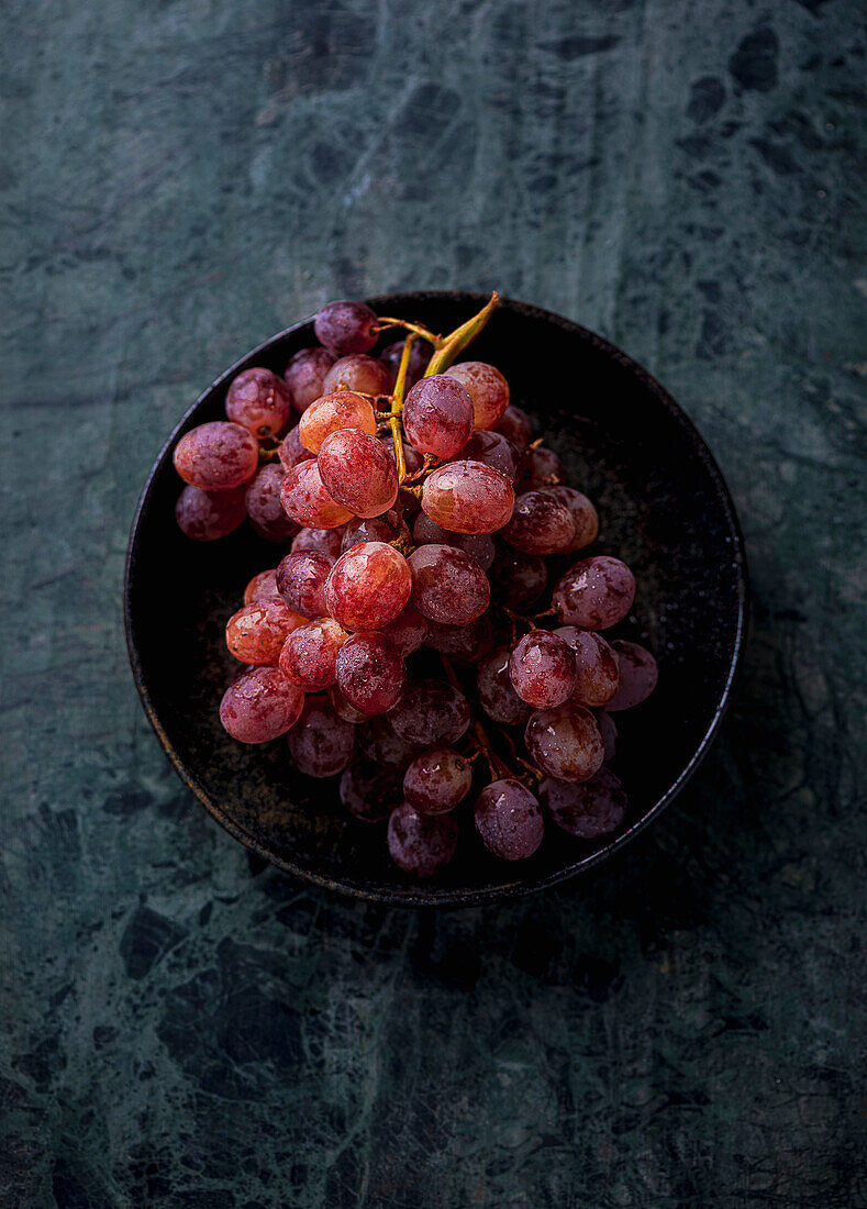 Fresh red grapes