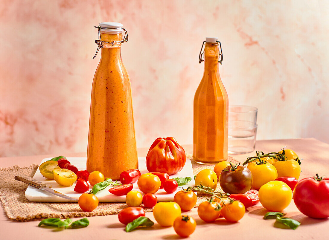 Gazpacho in bottles