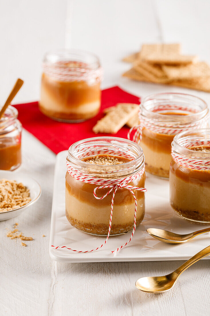 Dulche de Leche-Käsekuchen im Glas