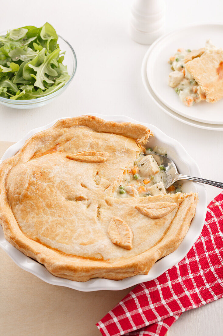 Homemade chicken pot pie