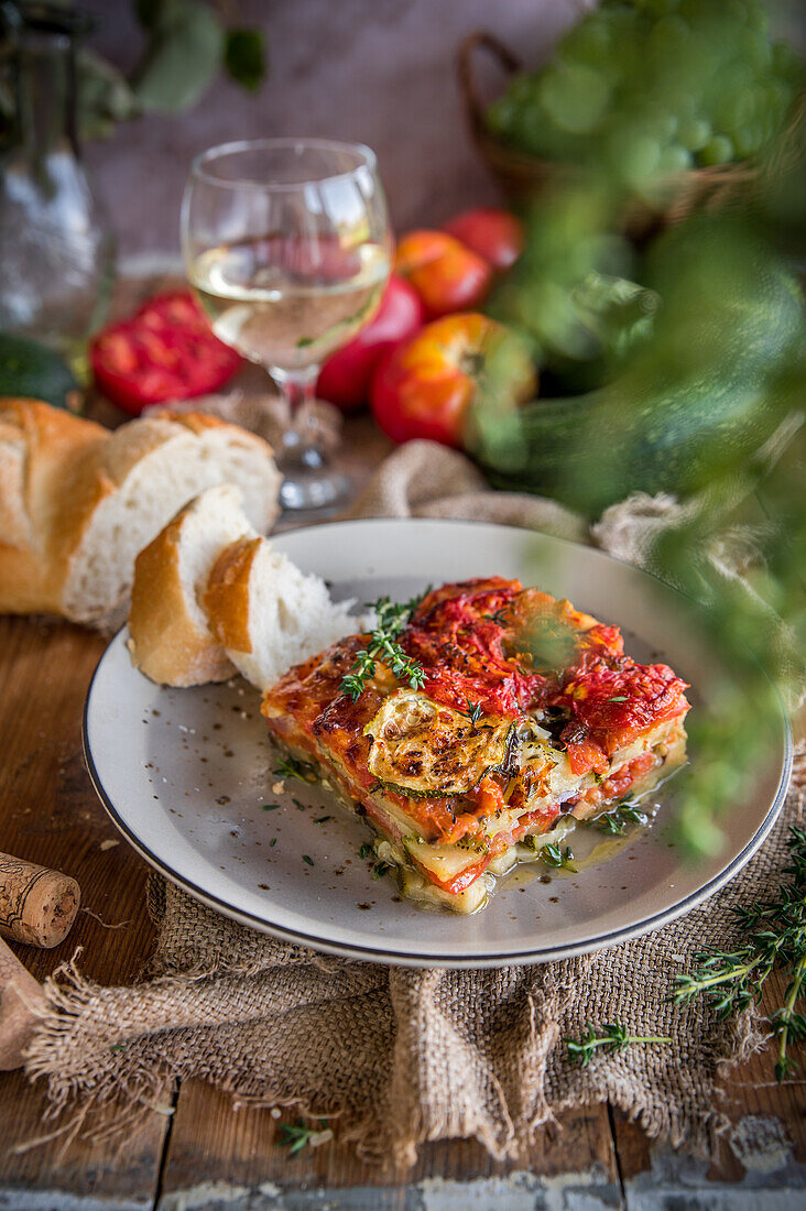 Vegetarian ratatouille casserole