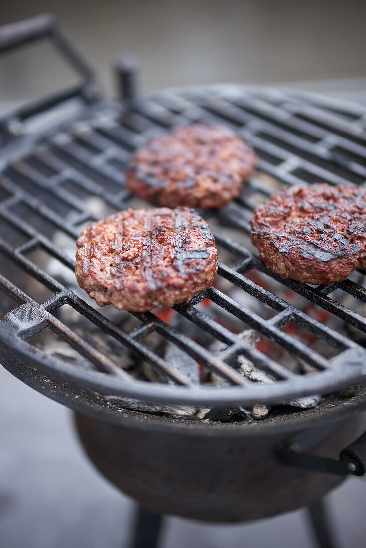 Grilled beef patties