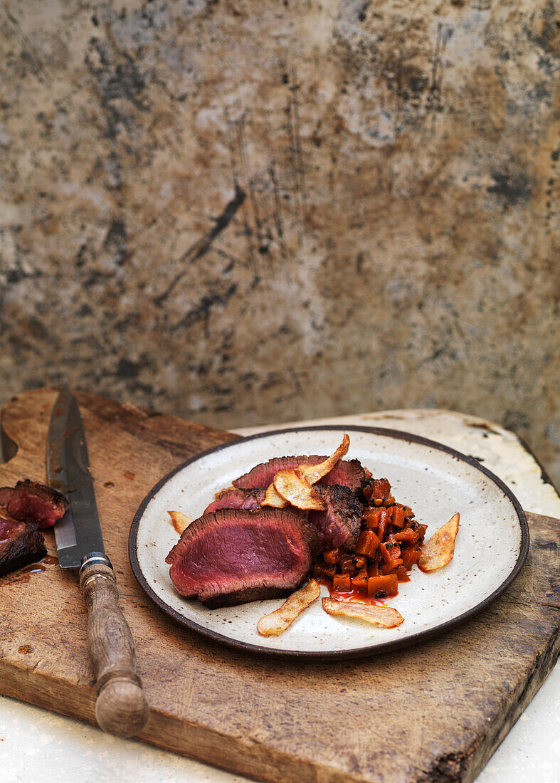 Venison rump steak