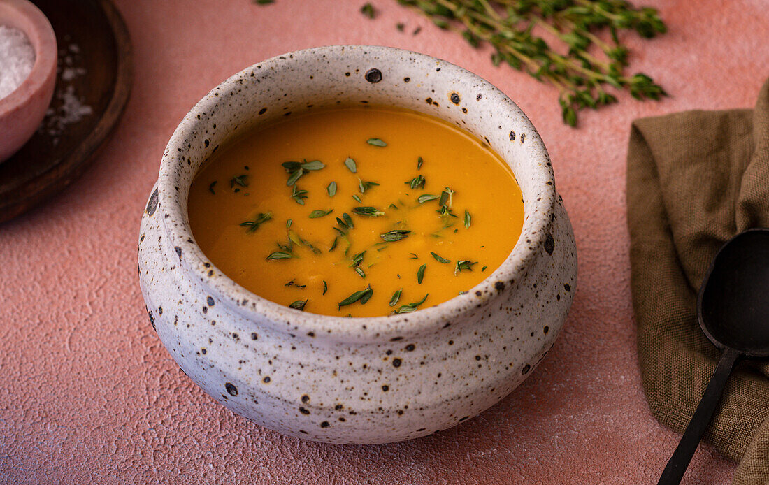 Ayurvedic sweet potato cream soup