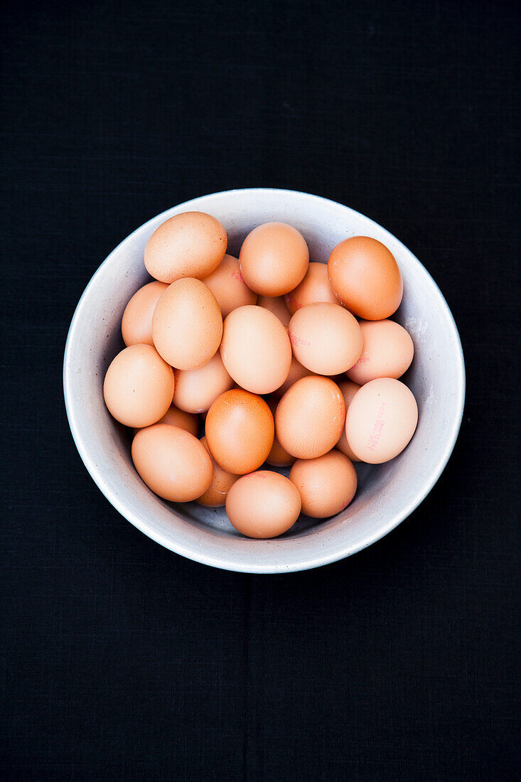 Fresh brown eggs