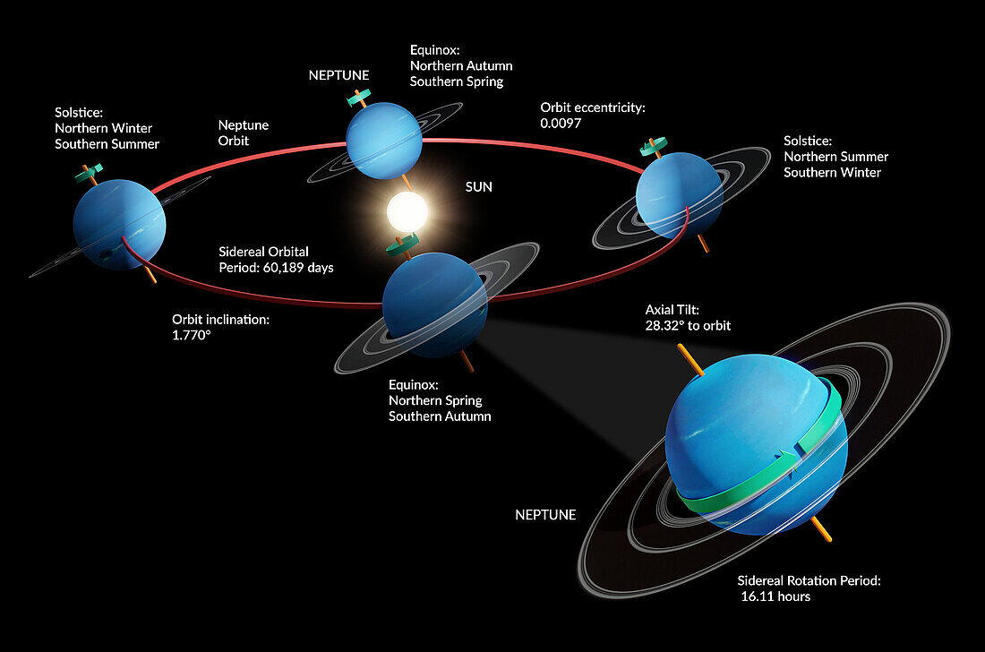 Neptune's orbit, illustration