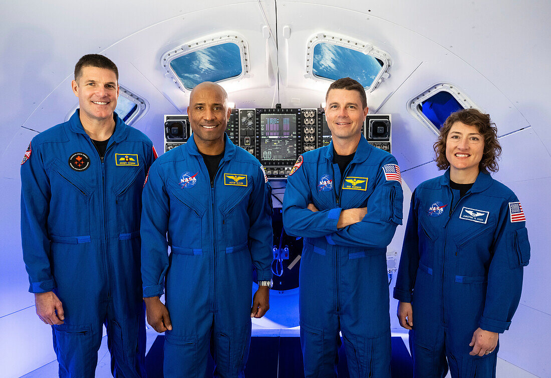 Artemis II mission crew, March 2023