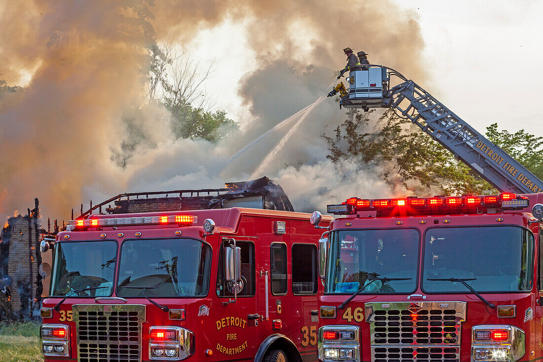 Firefighters battling house fire