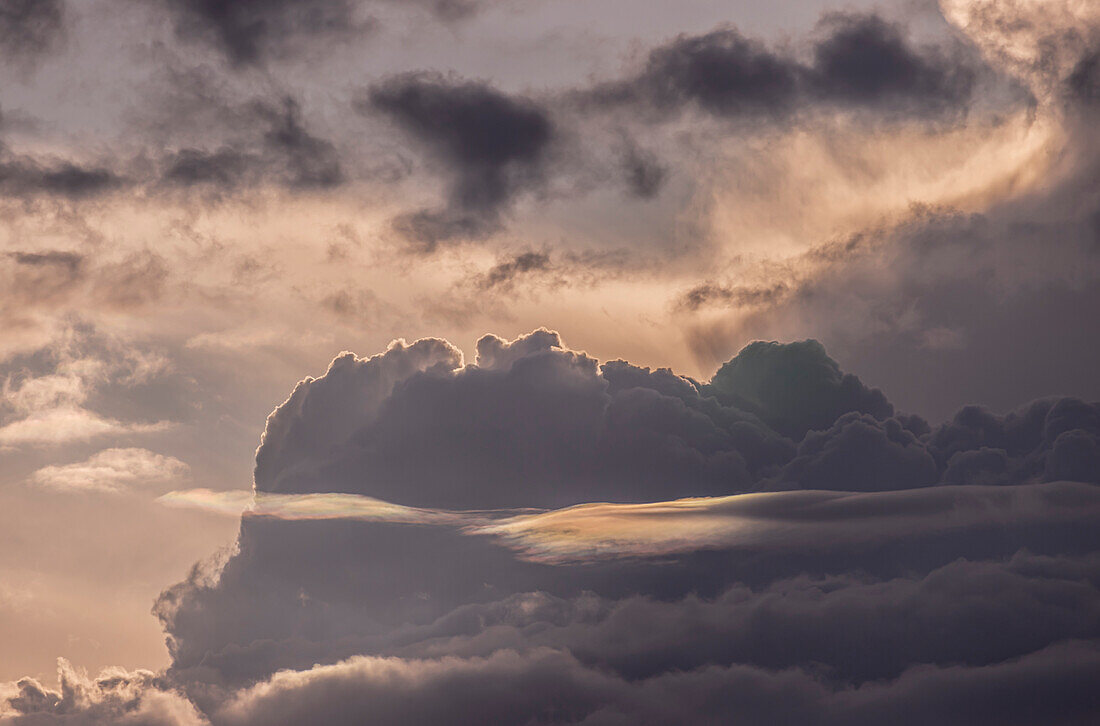 Storm clouds at sunset