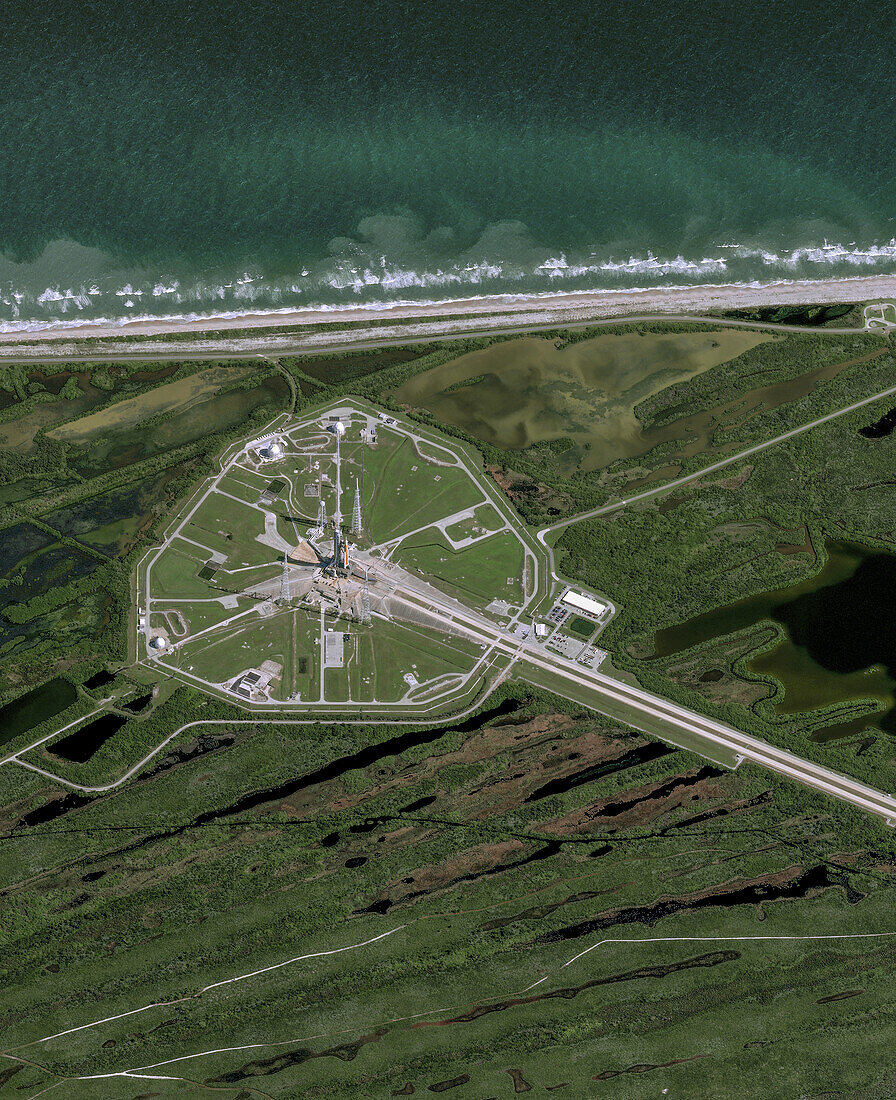 Cape Canaveral Space Force Station, Florida, USA, satellite image