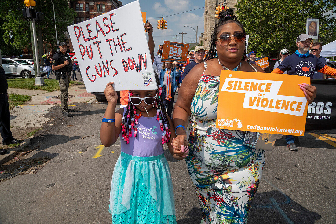 Rally against gun violence, Detroit, USA