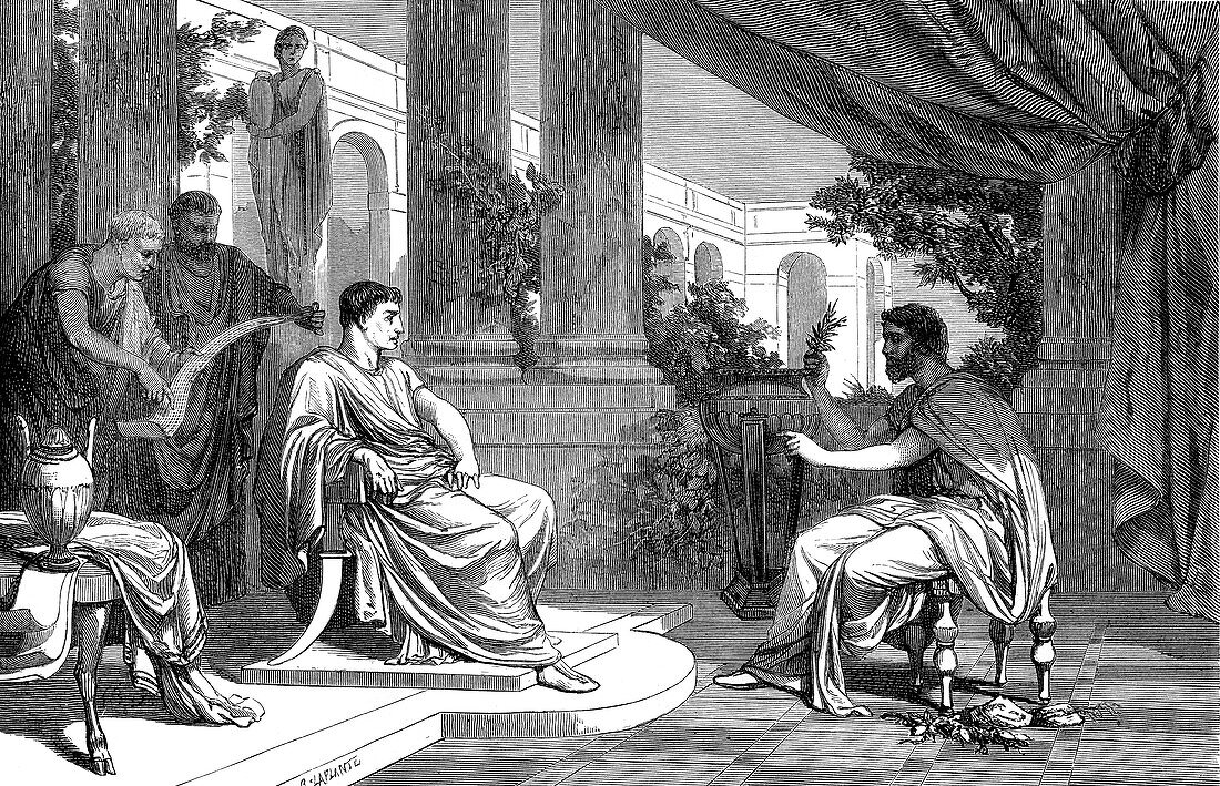 Pliny the Elder, Roman naturalist, illustration
