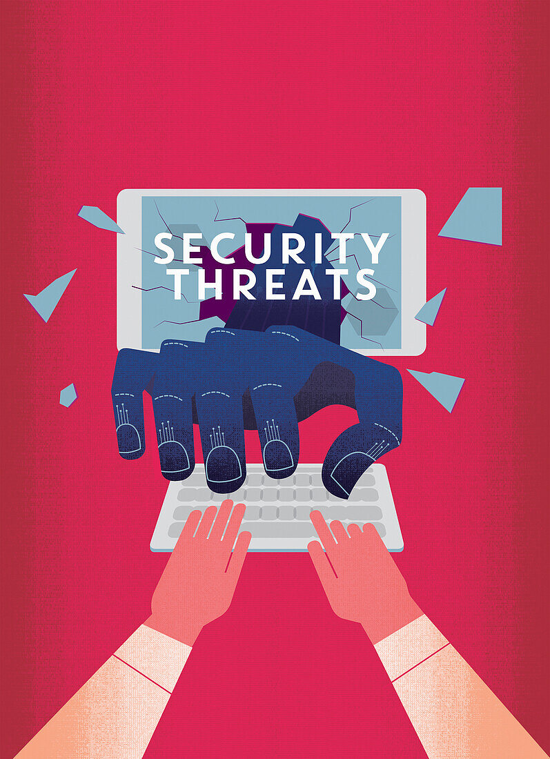 Security threat, conceptual illustration