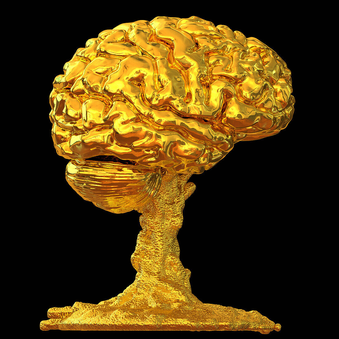 Golden brain, illustration