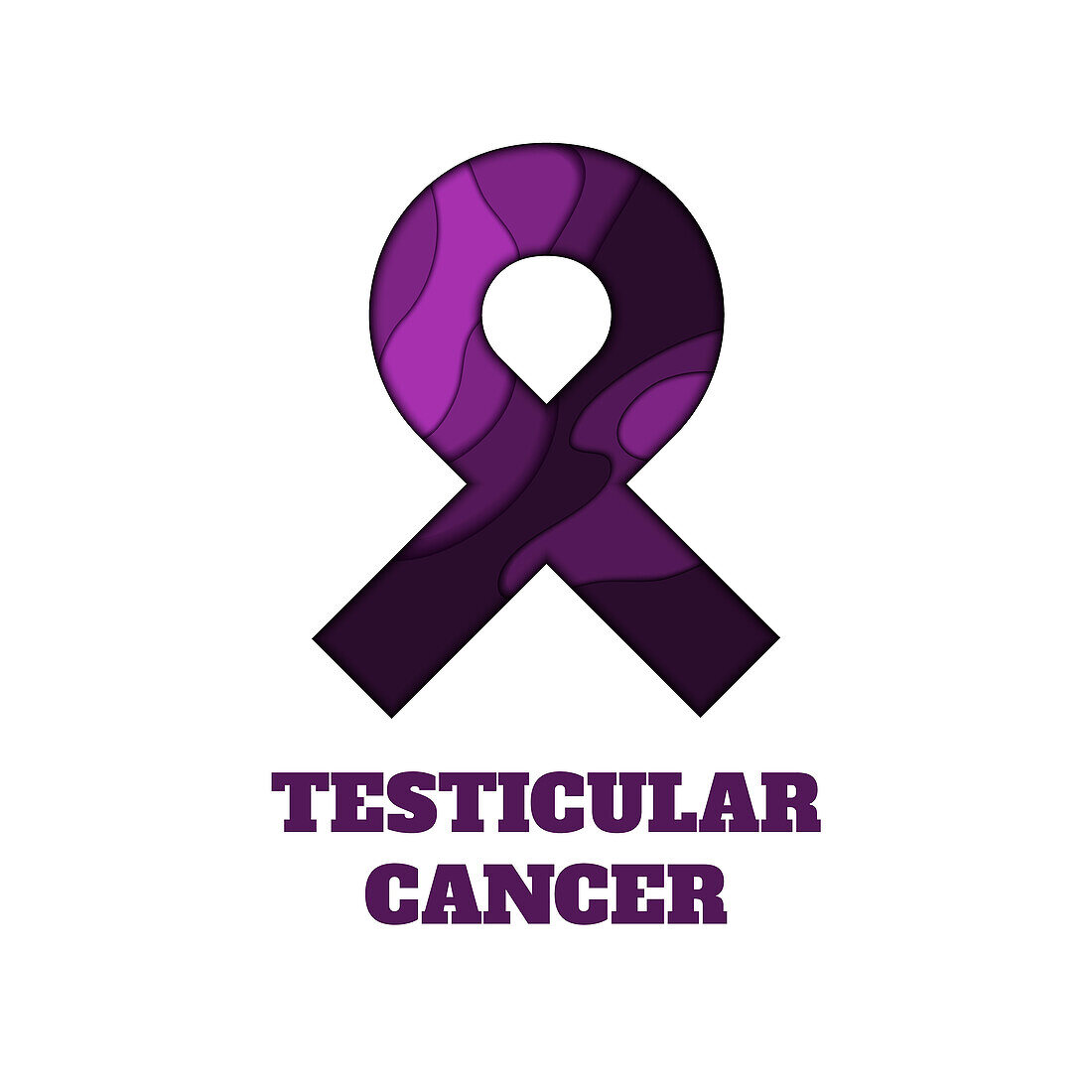 Testicular cancer awareness, conceptual illustration