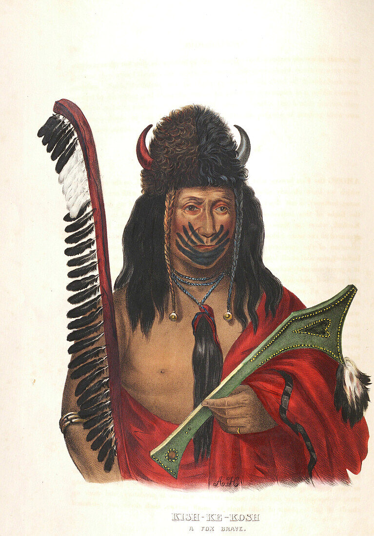 Kishkekosh, a Fox brave, illustration