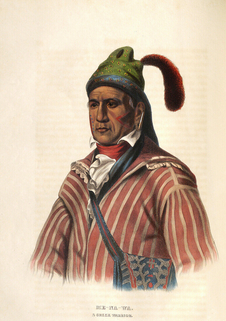 Menawa, Creek Chief, illustration