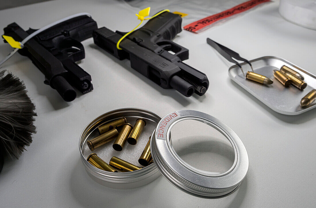 Forensic analysis of handgun and bullets