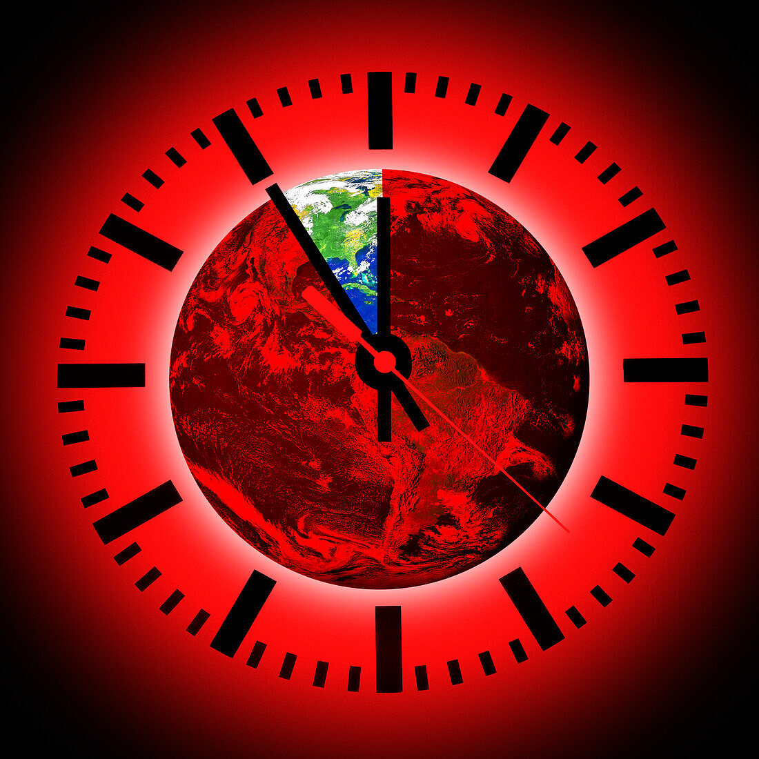 Doomsday Clock, conceptual composite image
