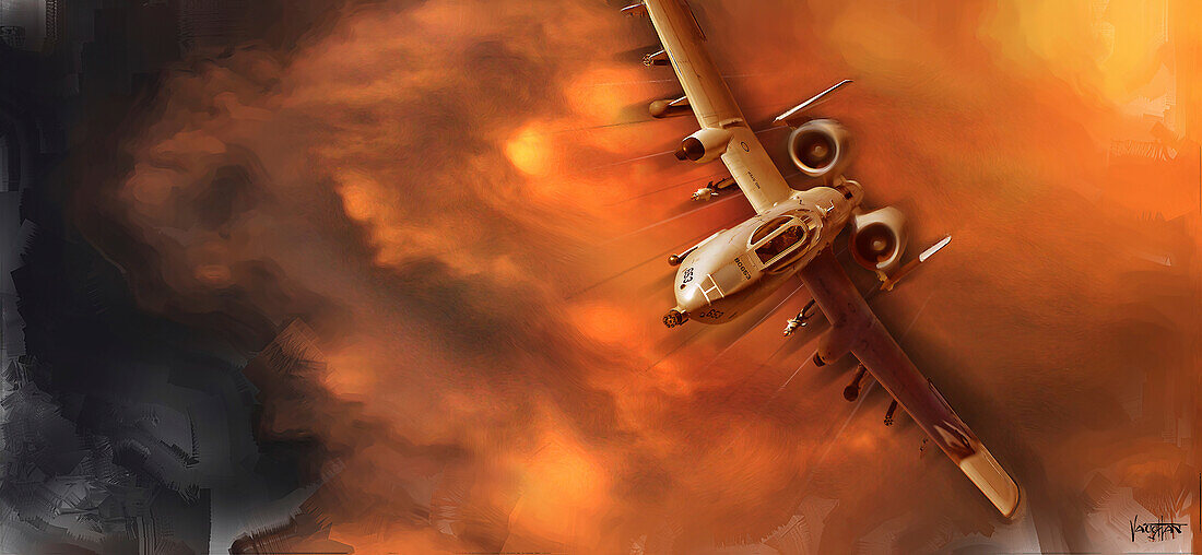 A-10 Thunderbolt attack aircraft, illustration