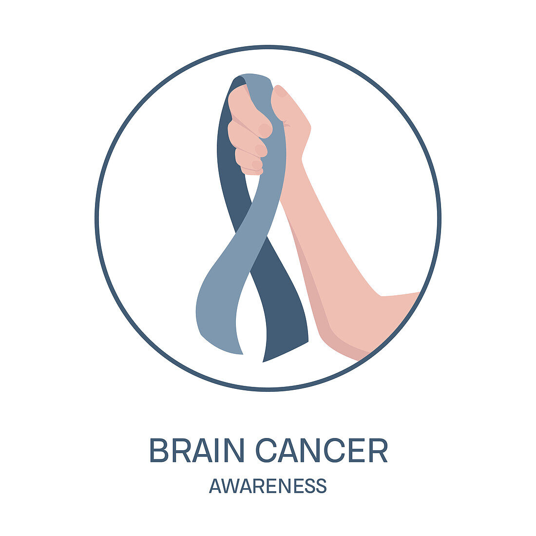 Brain cancer awareness, conceptual illustration