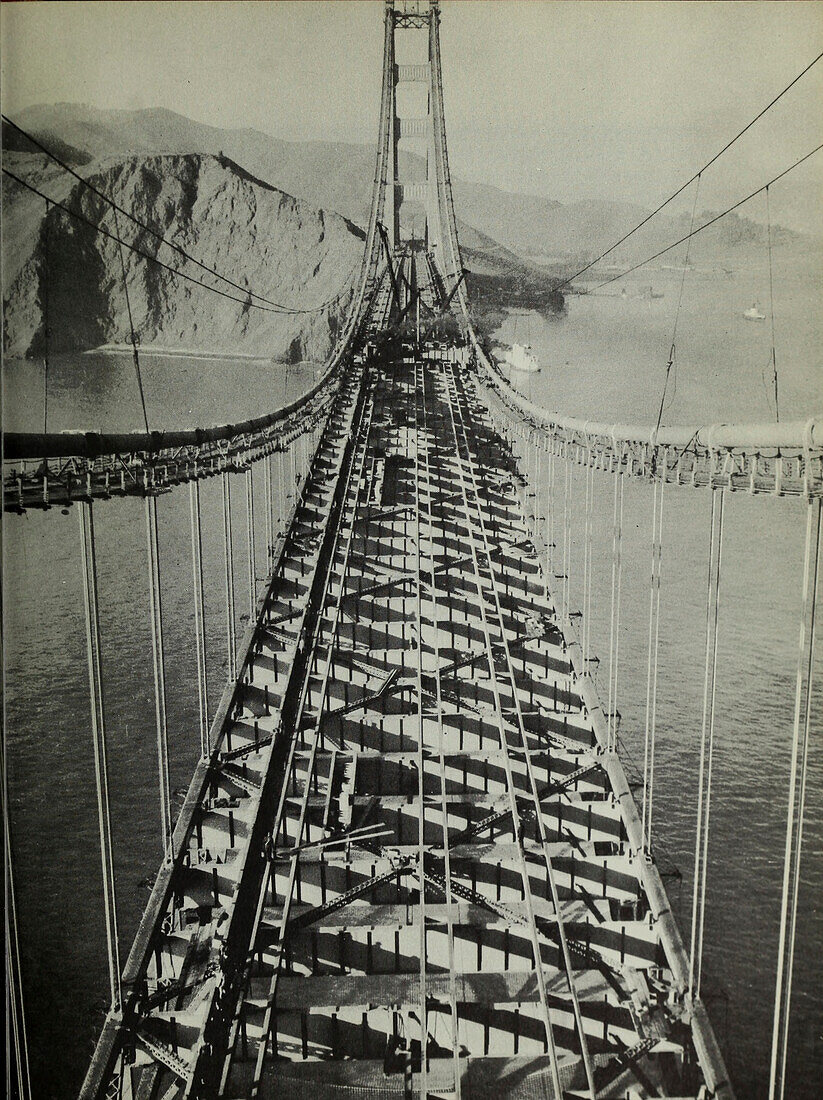 Golden Gate Bridge main span, 1937