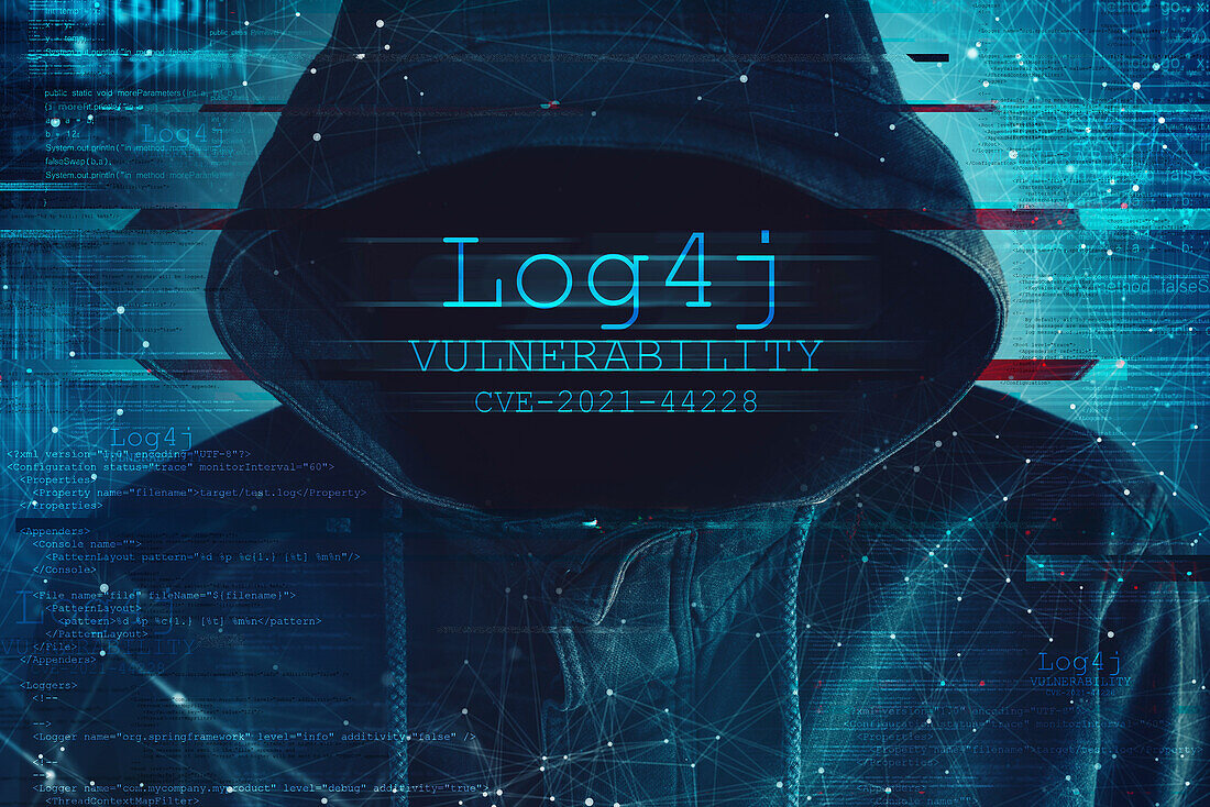 Cybersecurity vulnerability, conceptual composite image