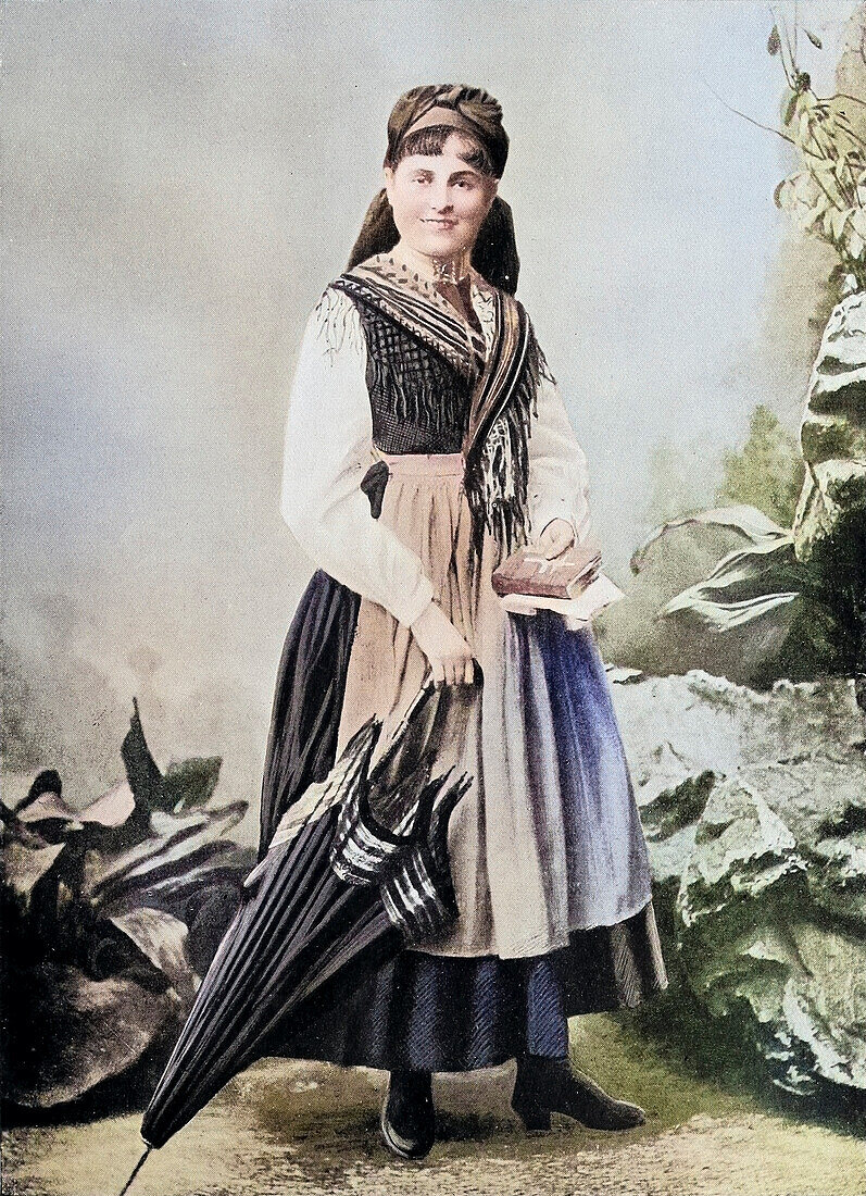 Austrian girl in national costume