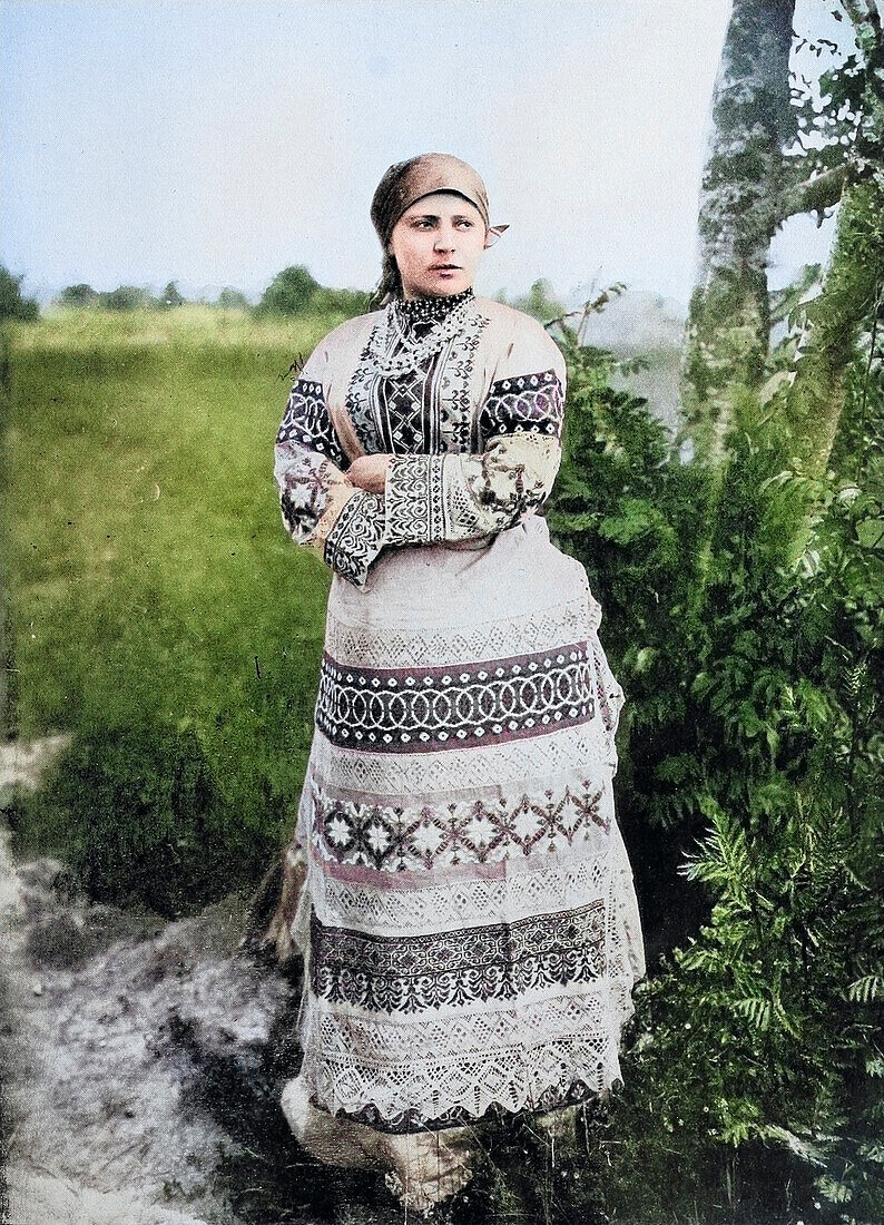 Russian peasant in costume