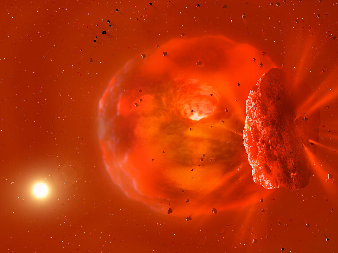 Synestia following planet collision