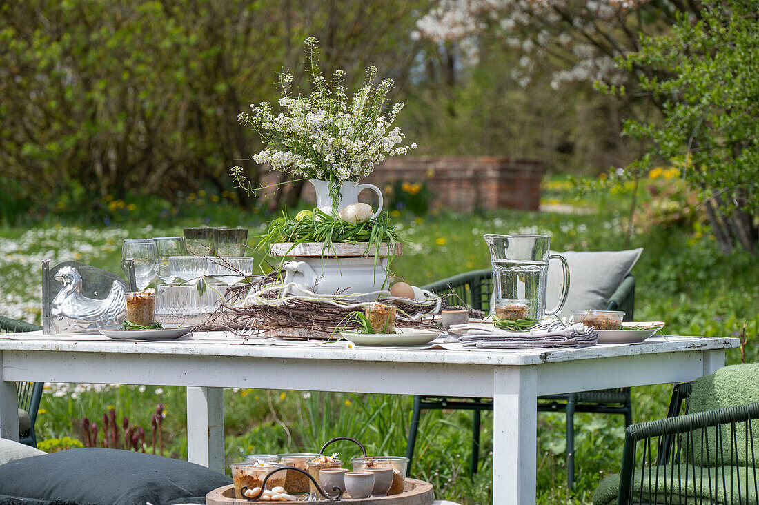 Easter Table set outside