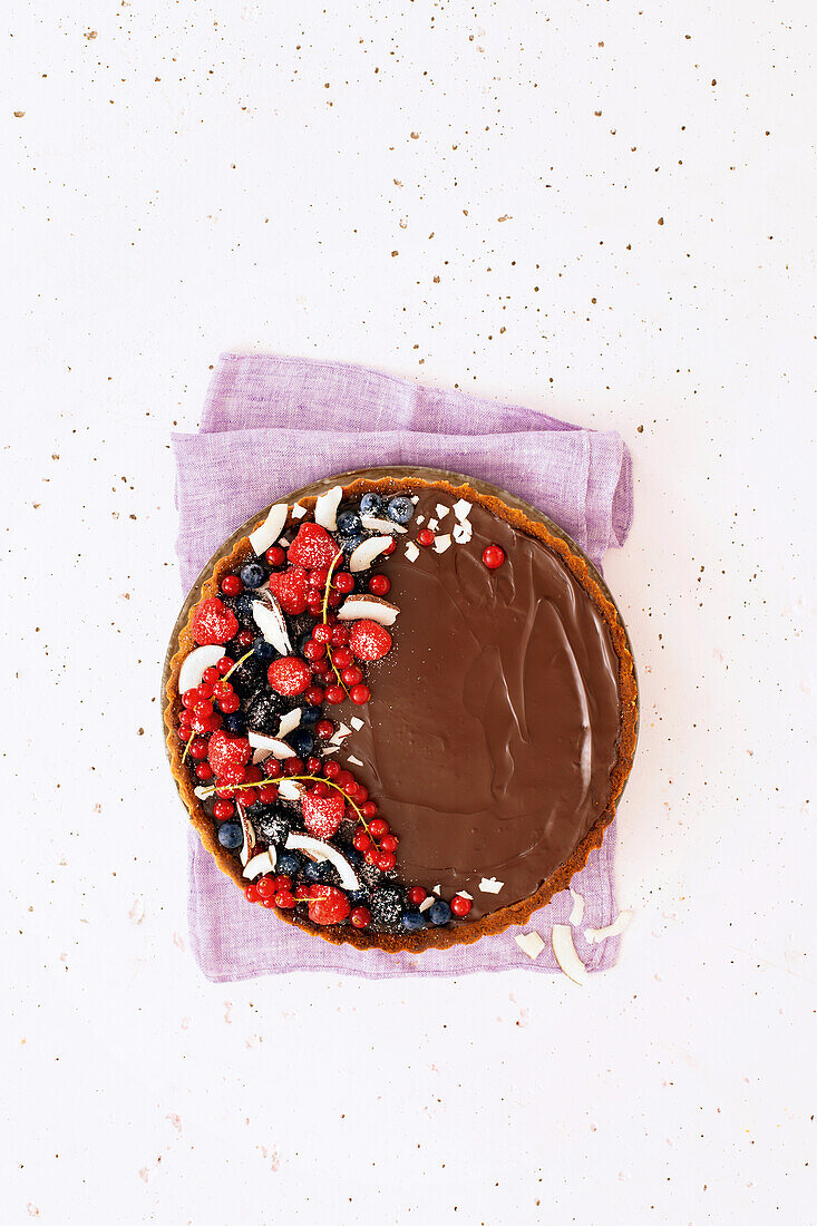 Berry chocolate tart
