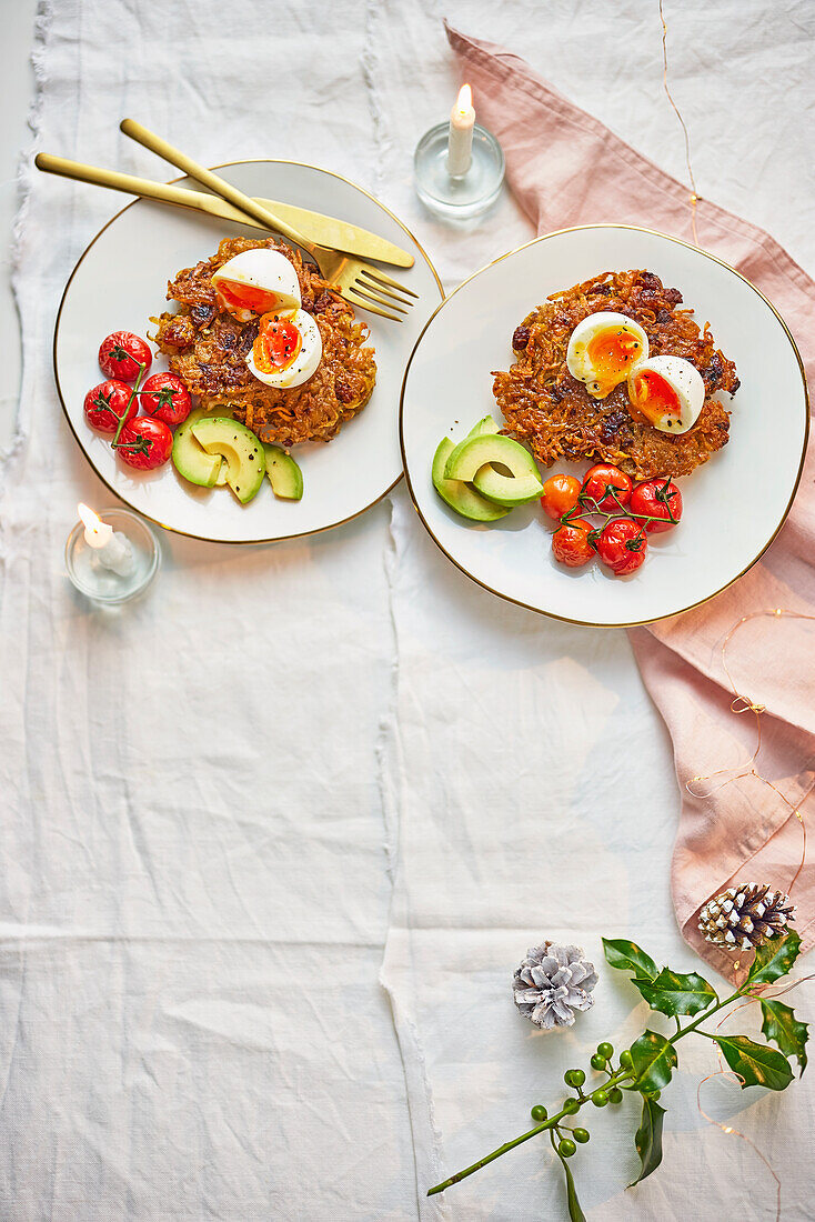 Rösti mit Chorizo und Eiern