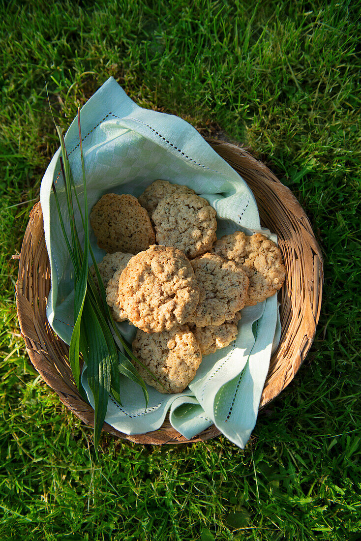 Oatmeal and ribwort cookies