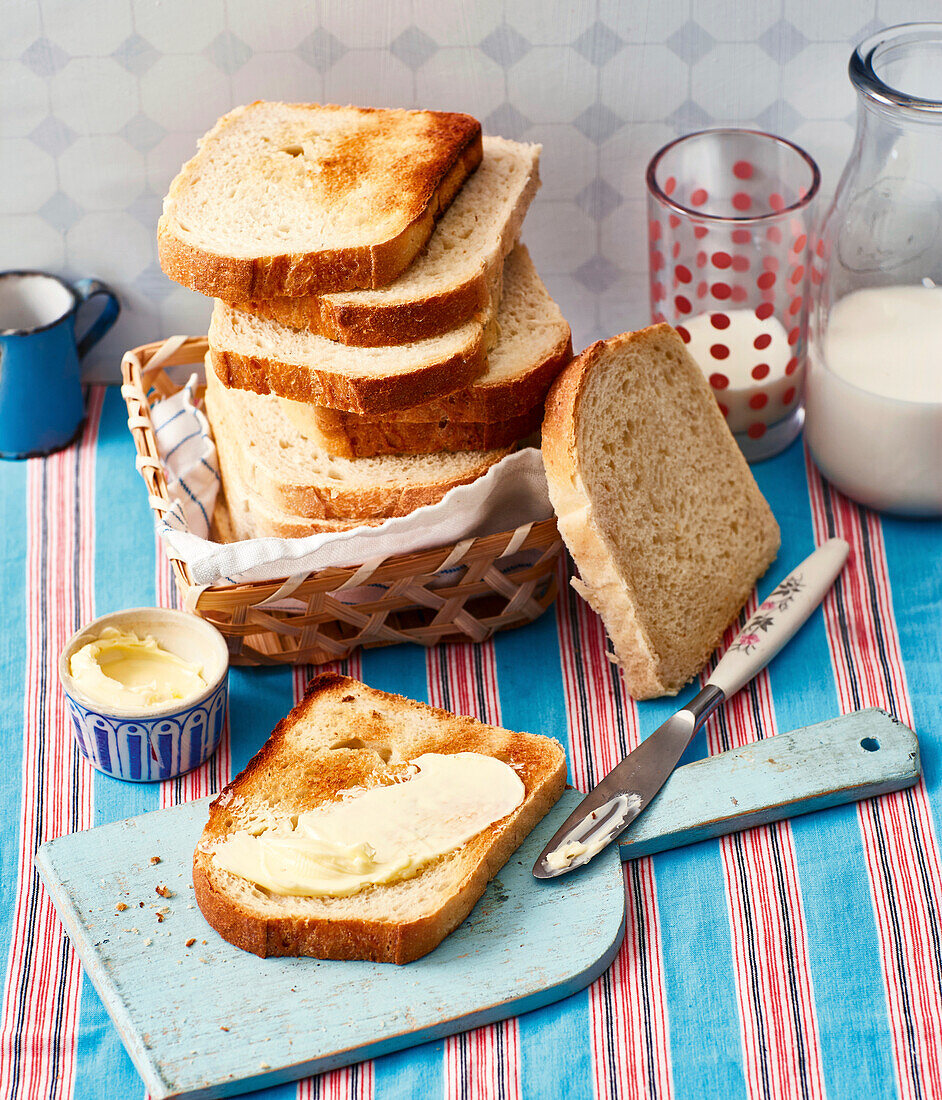 Home-made sandwich bread